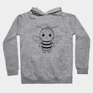 Cute Baby Bee Animal Outline Hoodie